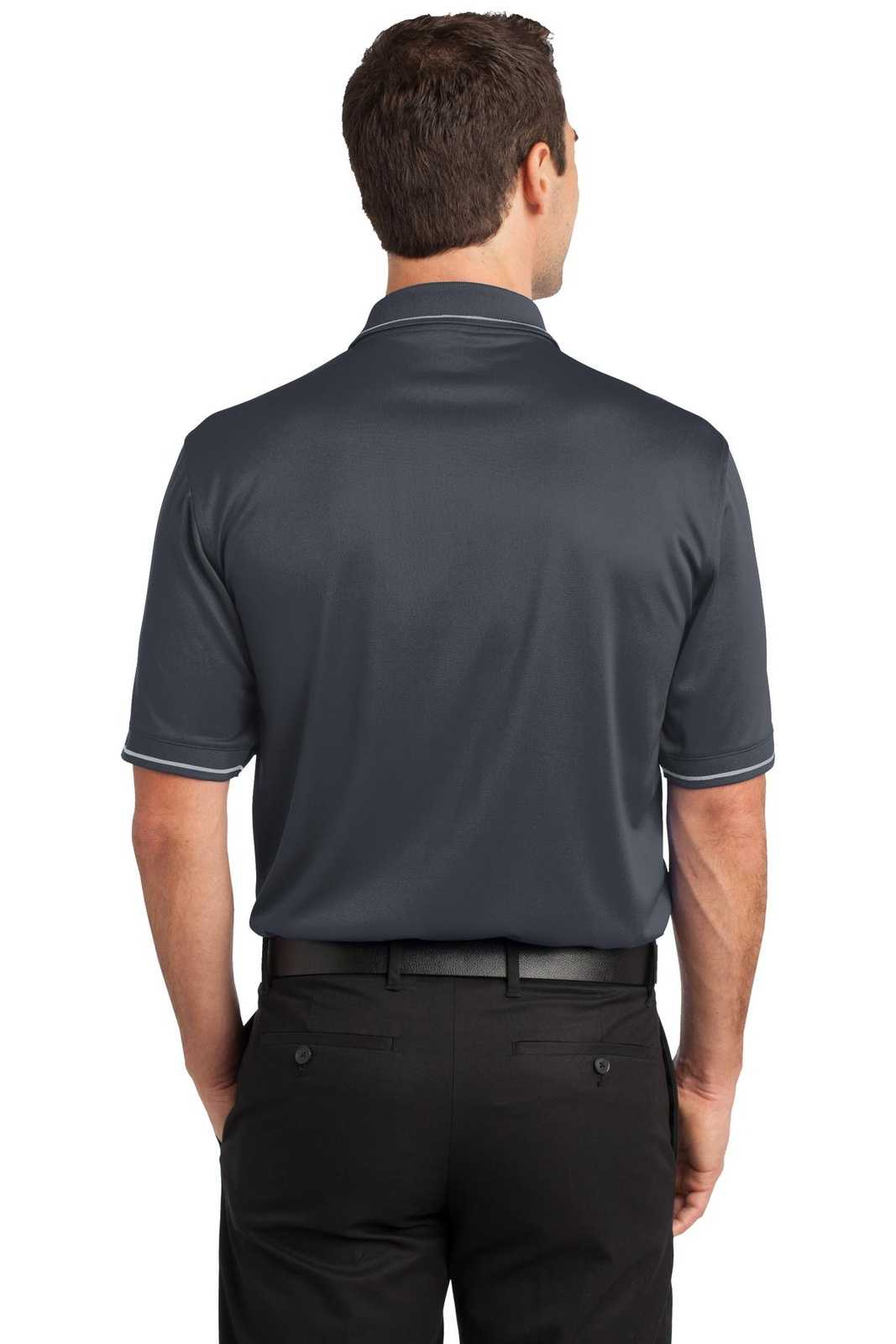 CornerStone CS415 Select Snag-Proof Tipped Pocket Polo - Charcoal Light Gray - HIT a Double - 2