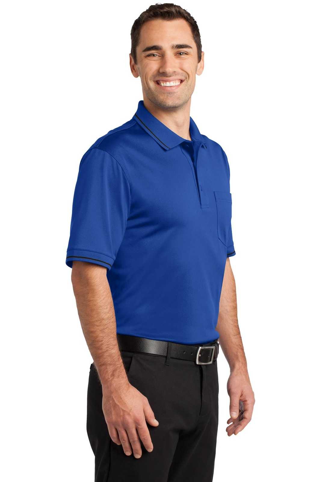 CornerStone CS415 Select Snag-Proof Tipped Pocket Polo - Royal Black - HIT a Double - 4