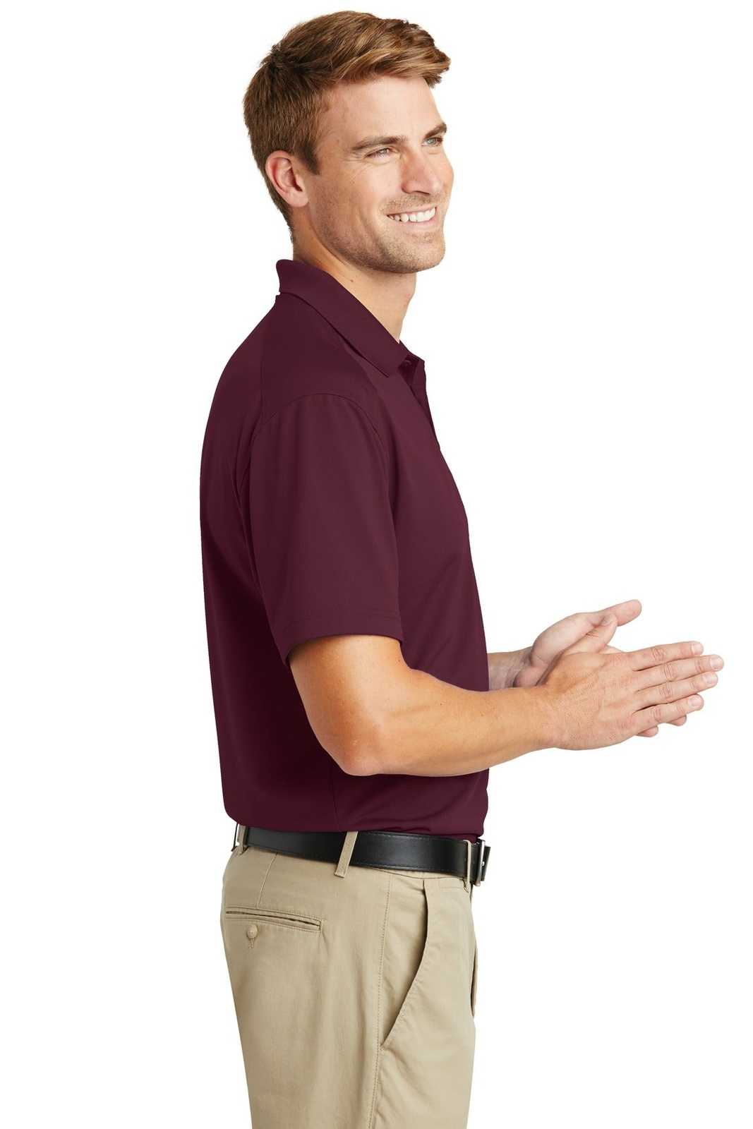 CornerStone CS418 Select Lightweight Snag-Proof Polo - Maroon - HIT a Double - 3