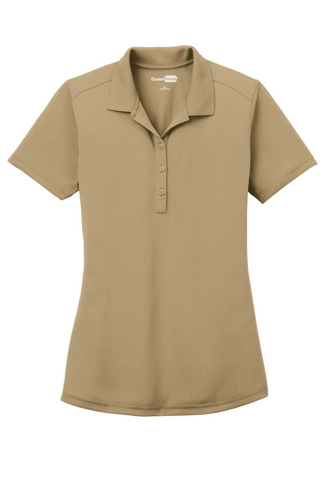 CornerStone CS419 Ladies Select Lightweight Snag-Proof Polo - Tan - HIT a Double - 5