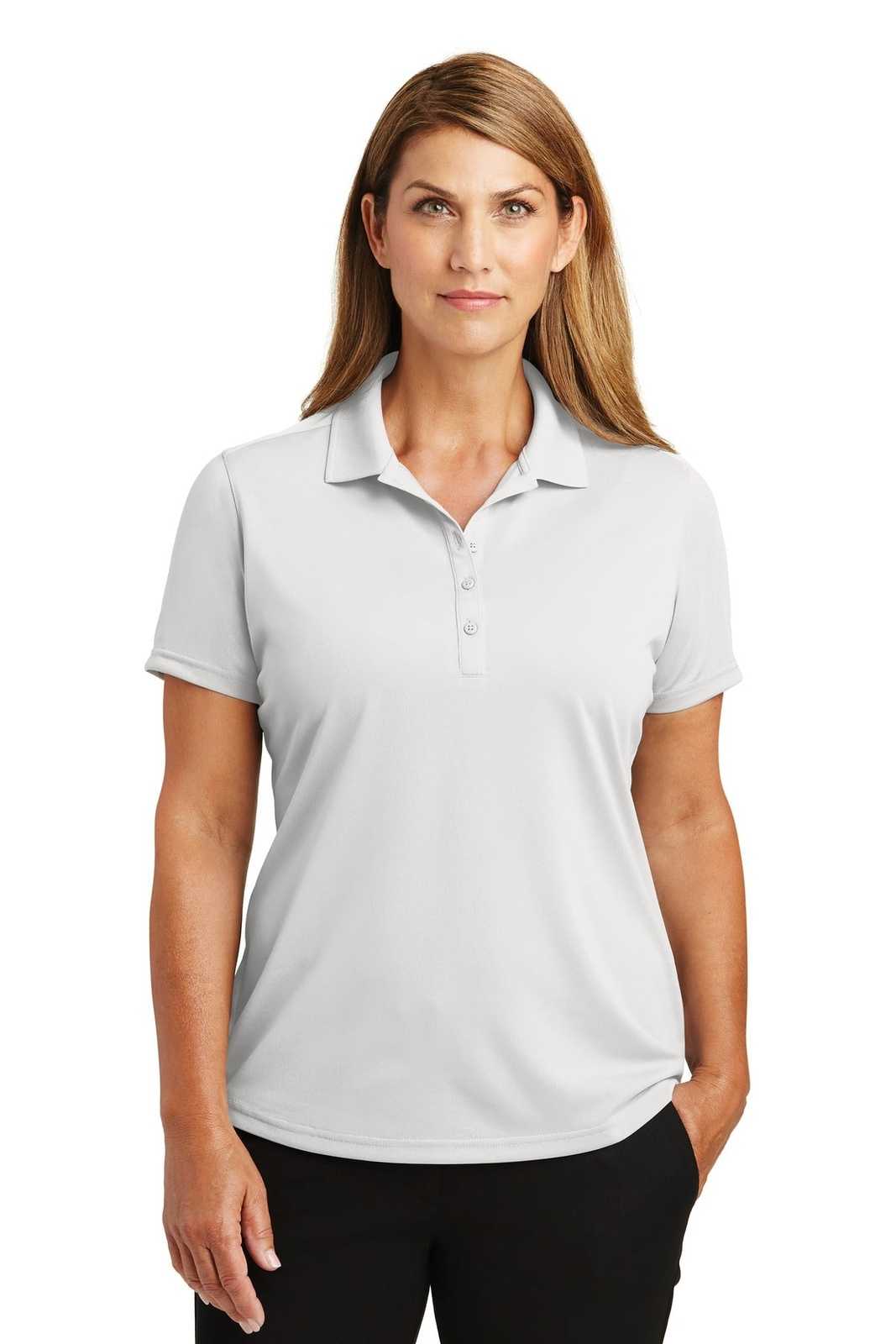 CornerStone CS419 Ladies Select Lightweight Snag-Proof Polo - White - HIT a Double - 1