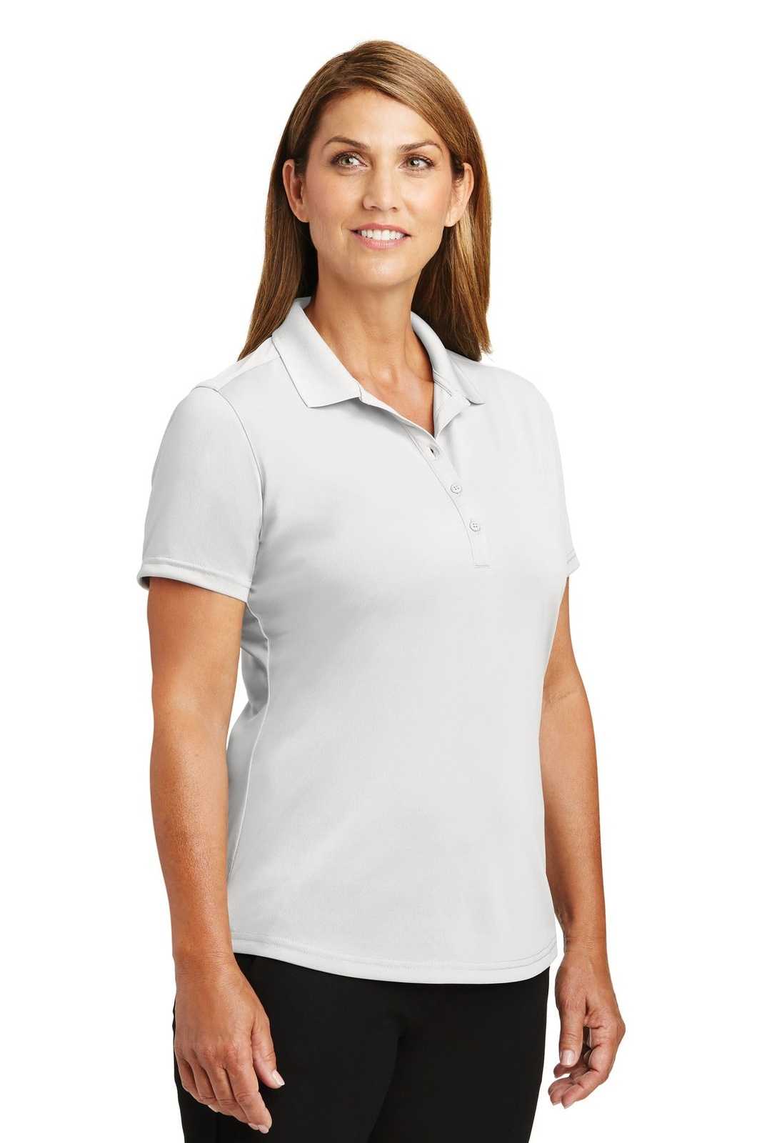 CornerStone CS419 Ladies Select Lightweight Snag-Proof Polo - White - HIT a Double - 4
