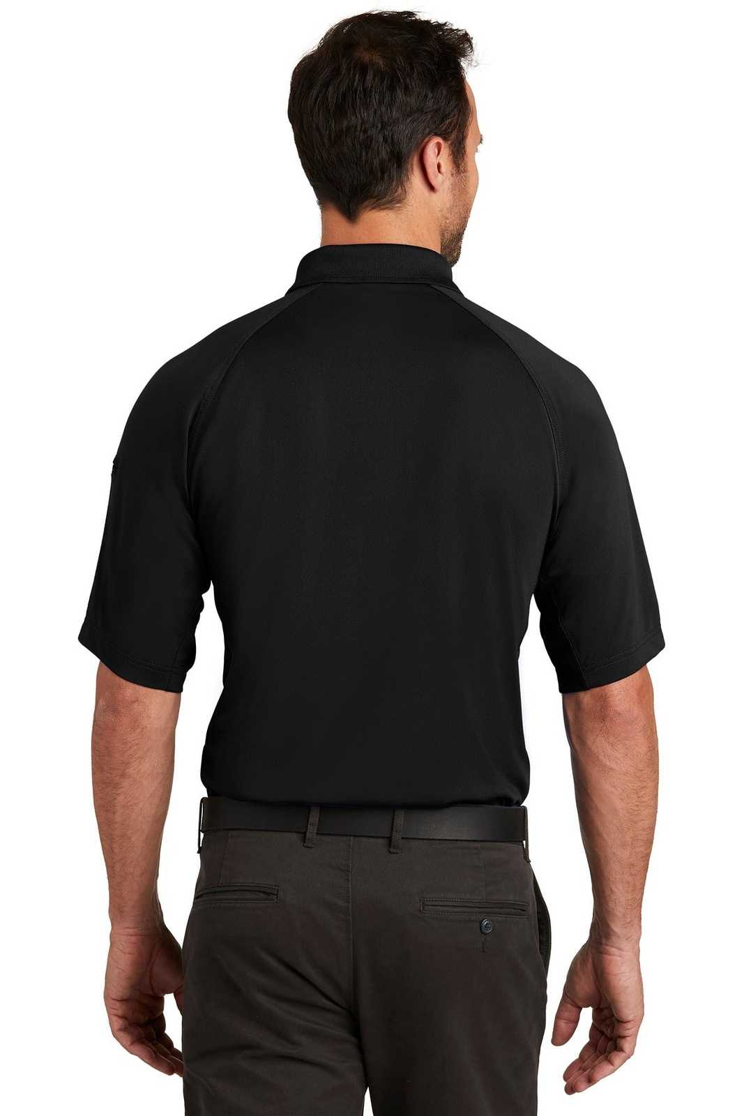 CornerStone CS420 Select Lightweight Snag-Proof Tactical Polo - Black - HIT a Double - 2