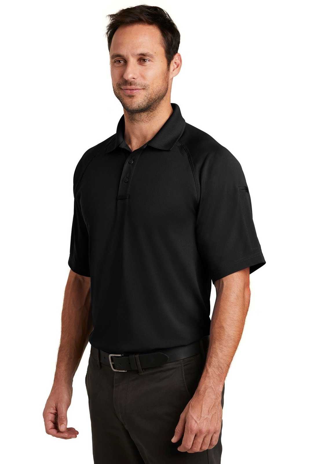 CornerStone CS420 Select Lightweight Snag-Proof Tactical Polo - Black - HIT a Double - 4