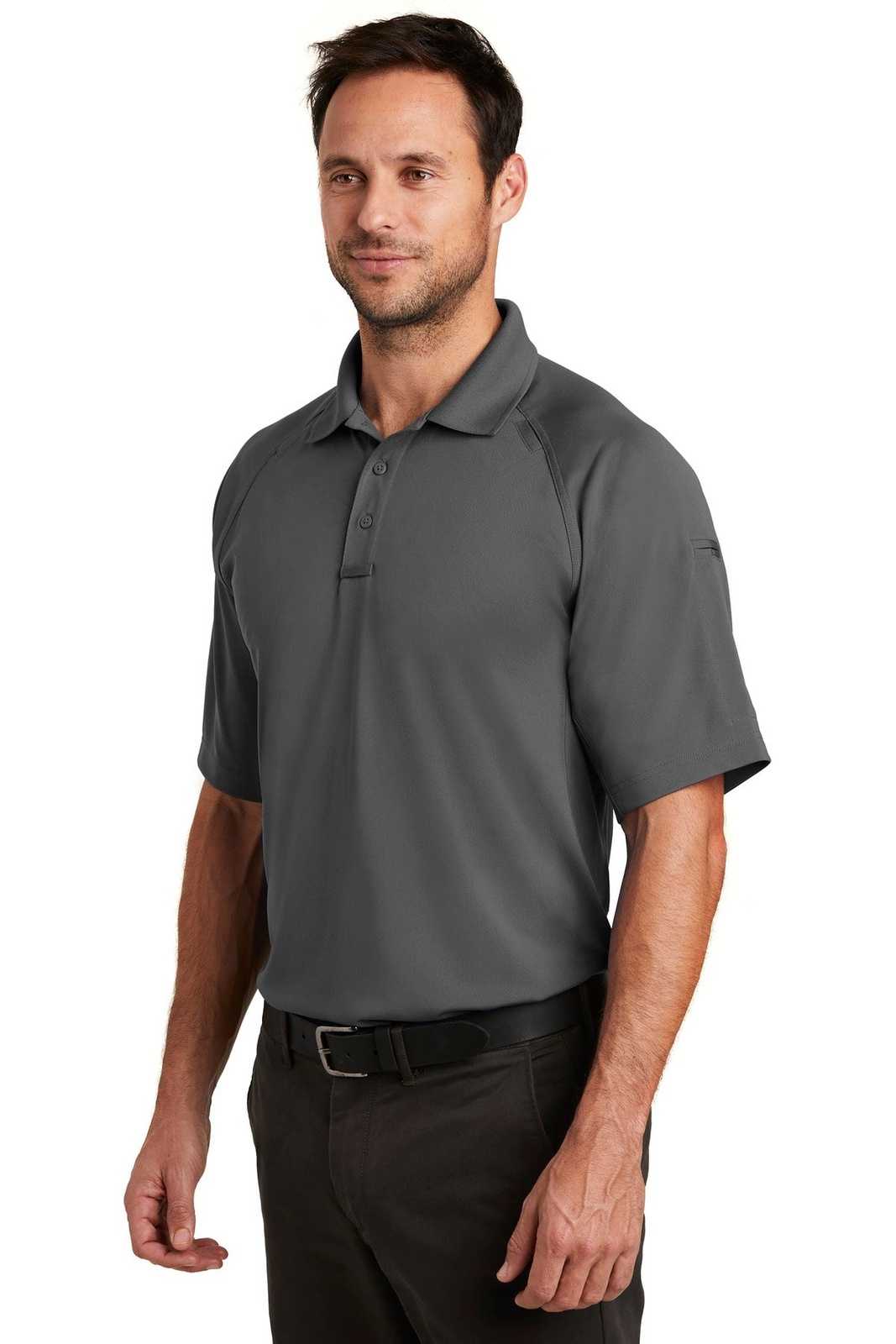CornerStone CS420 Select Lightweight Snag-Proof Tactical Polo - Charcoal - HIT a Double - 4