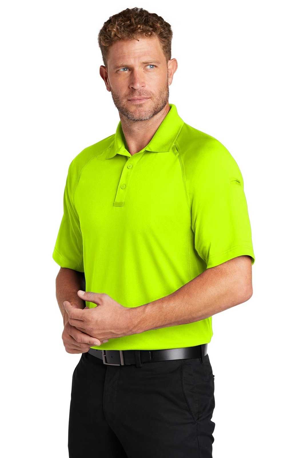 CornerStone CS420 Select Lightweight Snag-Proof Tactical Polo - Safety Yellow - HIT a Double - 4