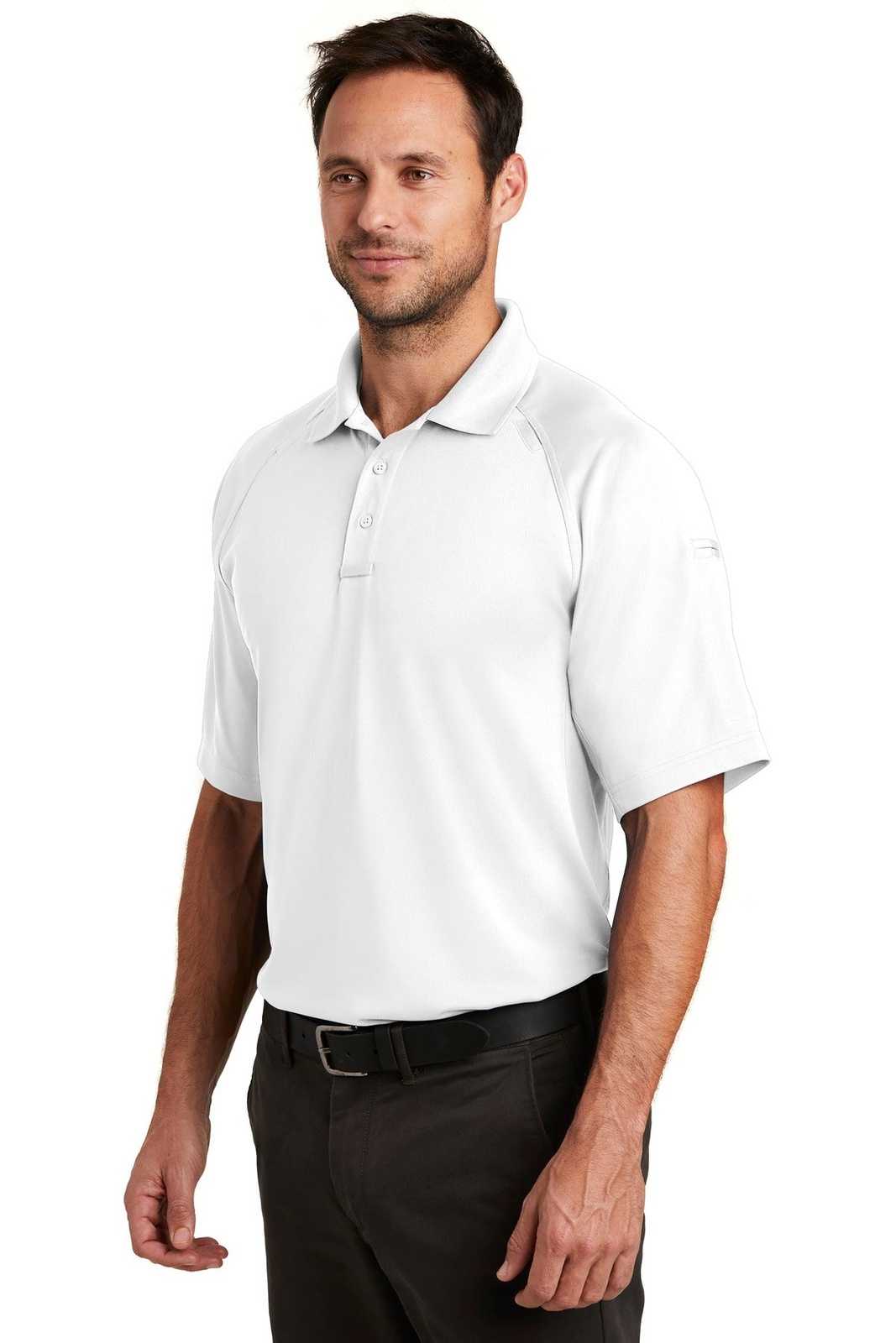 CornerStone CS420 Select Lightweight Snag-Proof Tactical Polo - White - HIT a Double - 4