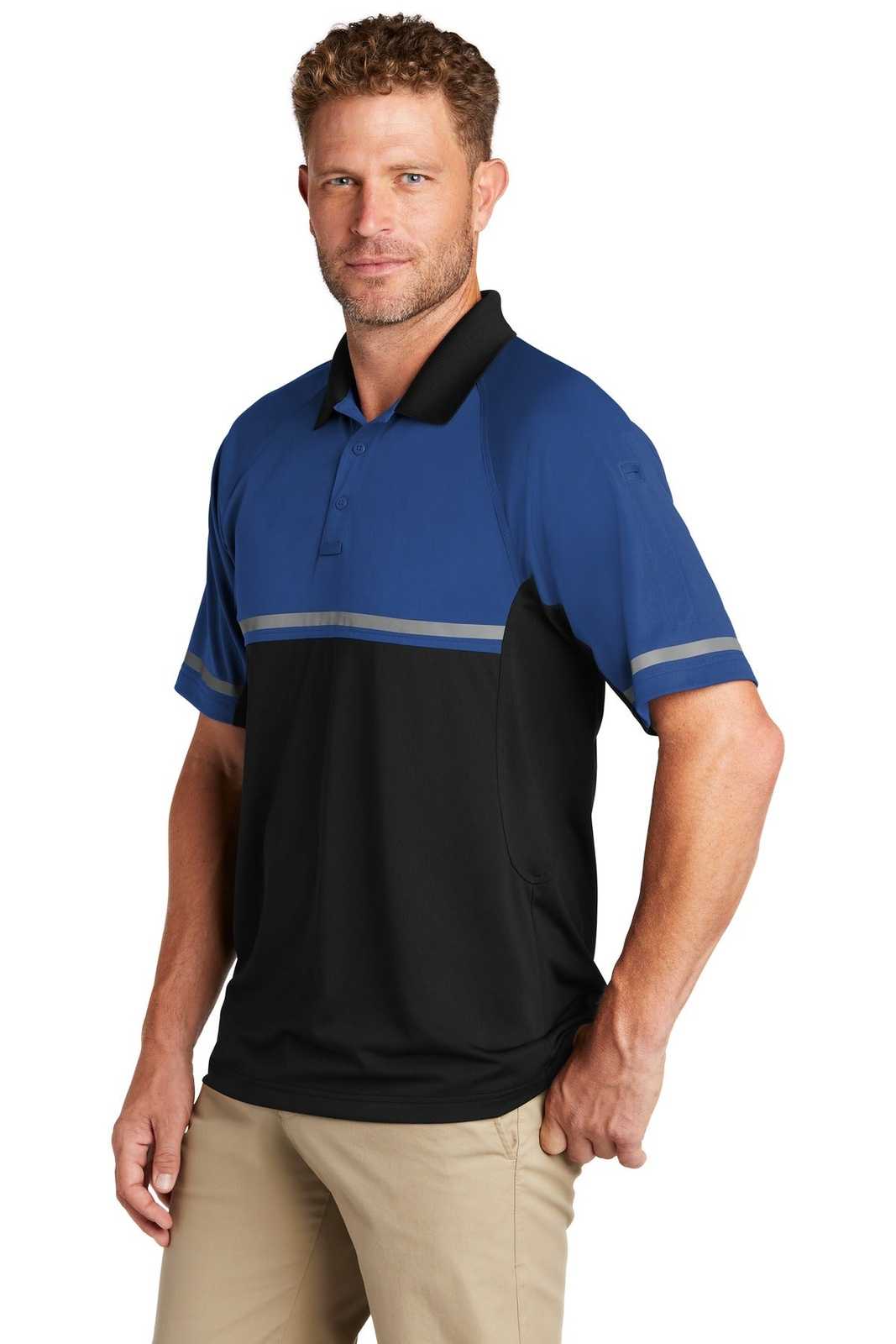 CornerStone CS423 Select Lightweight Snag-Proof Enhanced Visibility Polo - Royal Black - HIT a Double - 4