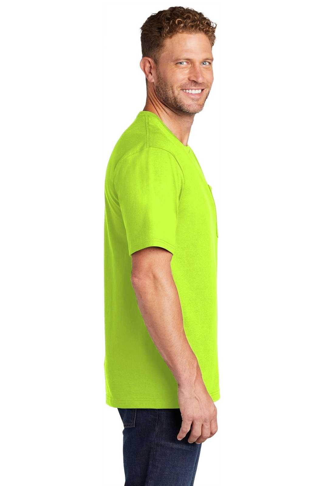 CornerStone CS430 Workwear Pocket Tee - Safety Green - HIT a Double - 3