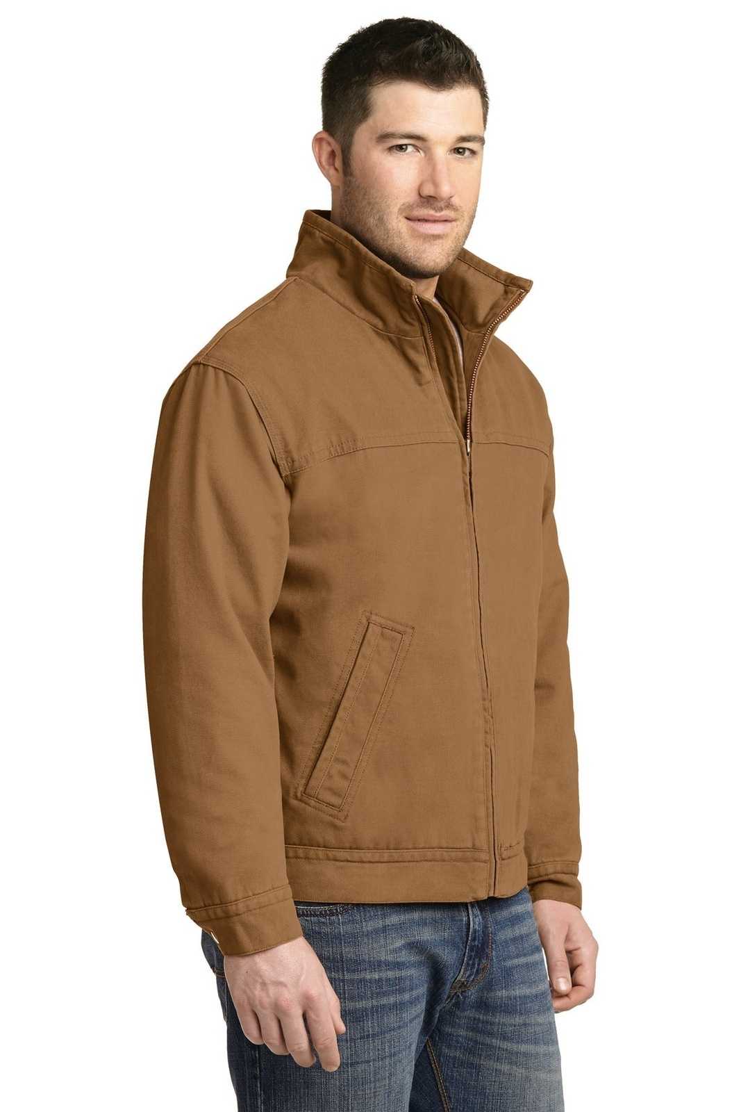 CornerStone CSJ40 Washed Duck Cloth Flannel-Lined Work Jacket - Duck Brown - HIT a Double - 4
