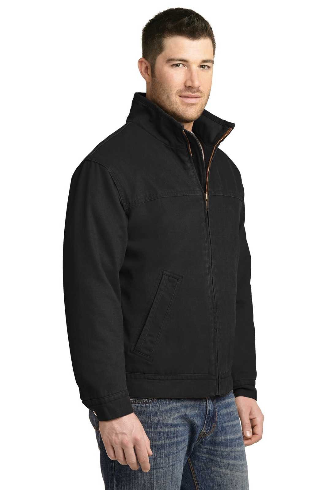 CornerStone CSJ40 Washed Duck Cloth Flannel-Lined Work Jacket - Black - HIT a Double - 4