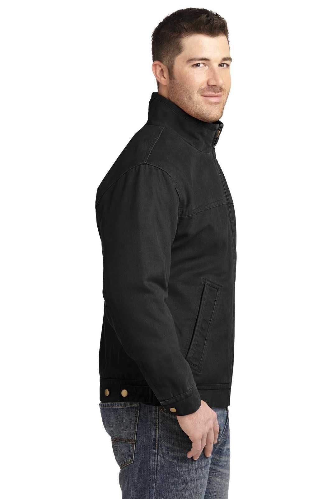CornerStone CSJ40 Washed Duck Cloth Flannel-Lined Work Jacket - Black - HIT a Double - 3