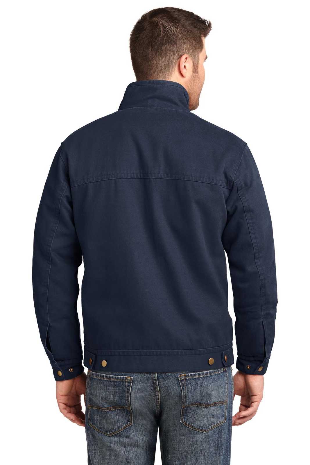 CornerStone CSJ40 Washed Duck Cloth Flannel-Lined Work Jacket - Navy - HIT a Double - 2
