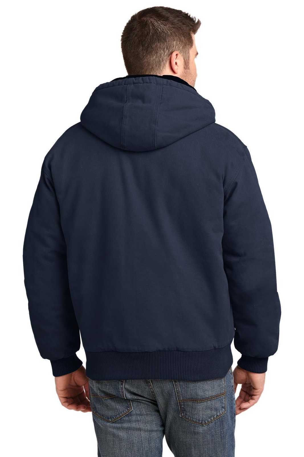 CornerStone CSJ41 Washed Duck Cloth Insulated Hooded Work Jacket - Navy - HIT a Double - 2