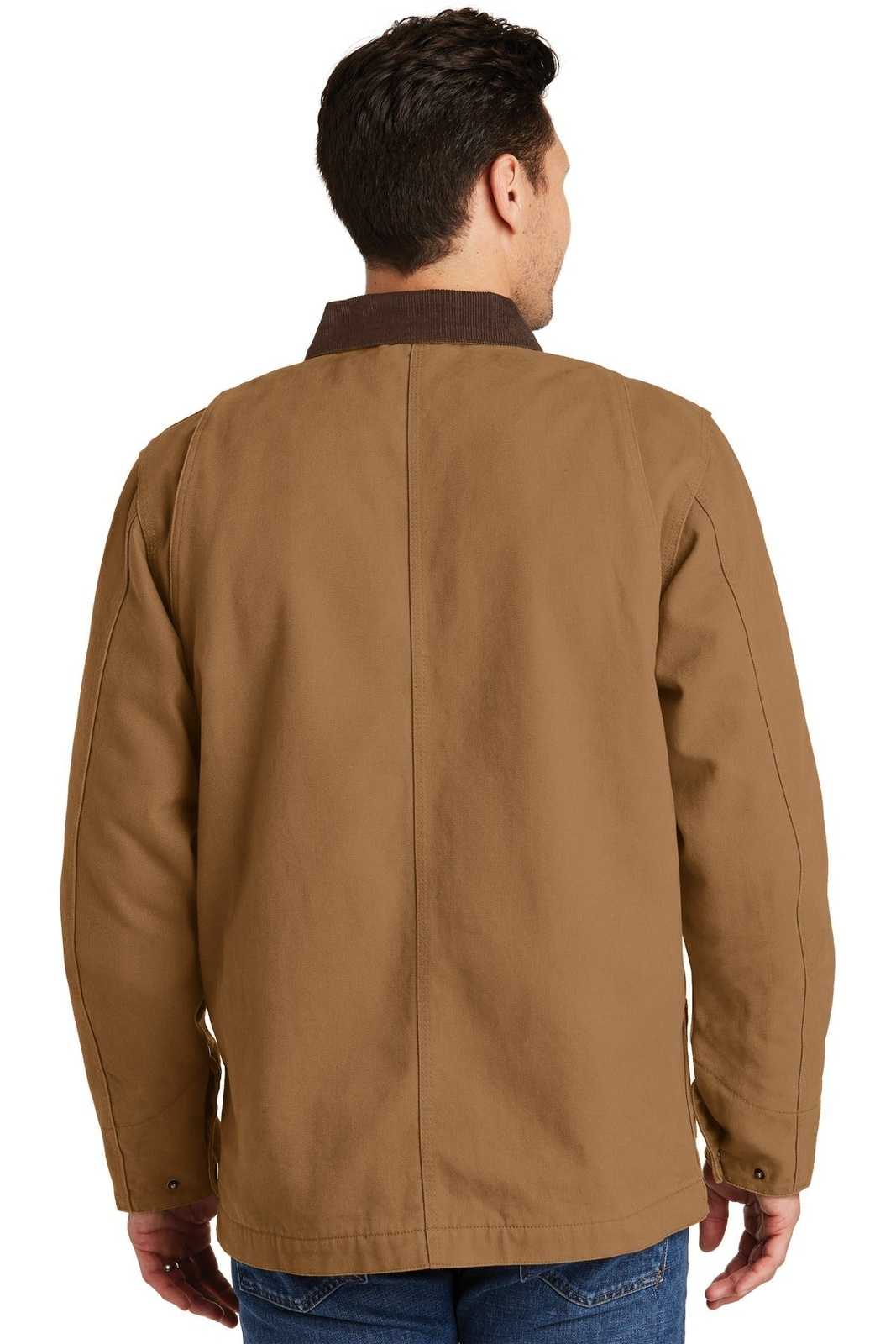 CornerStone CSJ50 Washed Duck Cloth Chore Coat - Duck Brown - HIT a Double - 2