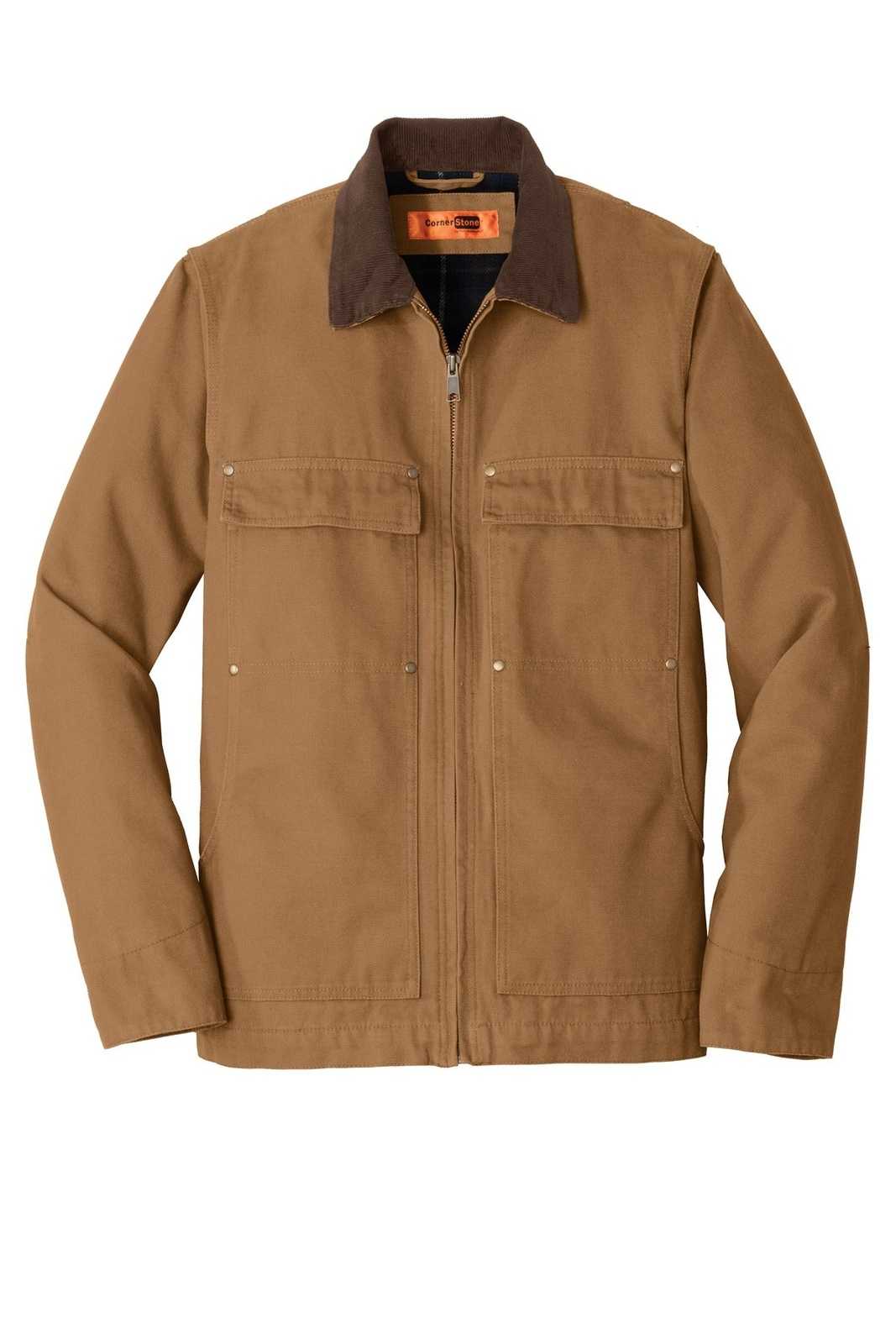 CornerStone CSJ50 Washed Duck Cloth Chore Coat - Duck Brown - HIT a Double - 5