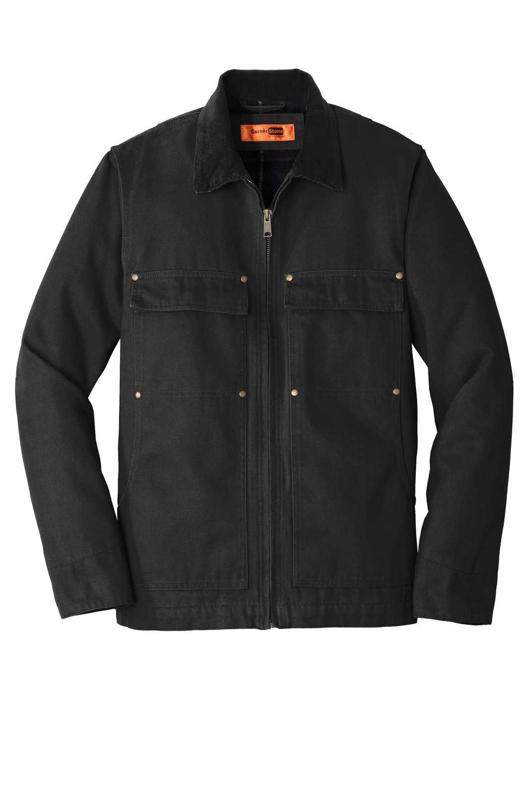 CornerStone CSJ50 Washed Duck Cloth Chore Coat - Black - HIT a Double - 5