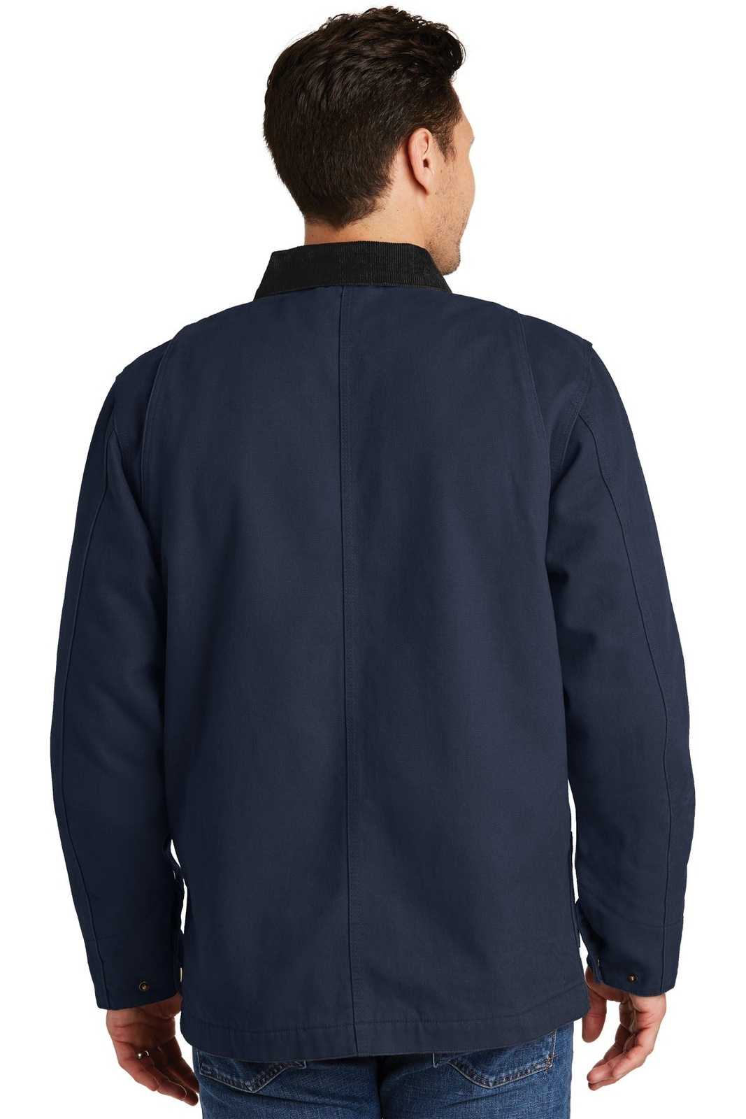 CornerStone CSJ50 Washed Duck Cloth Chore Coat - Navy - HIT a Double - 1