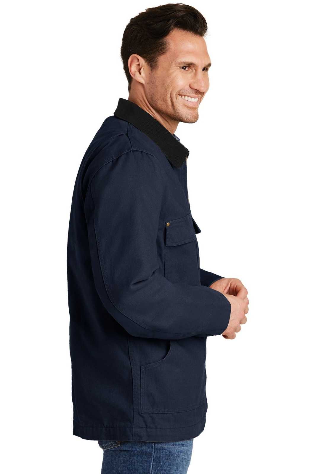 CornerStone CSJ50 Washed Duck Cloth Chore Coat - Navy - HIT a Double - 3
