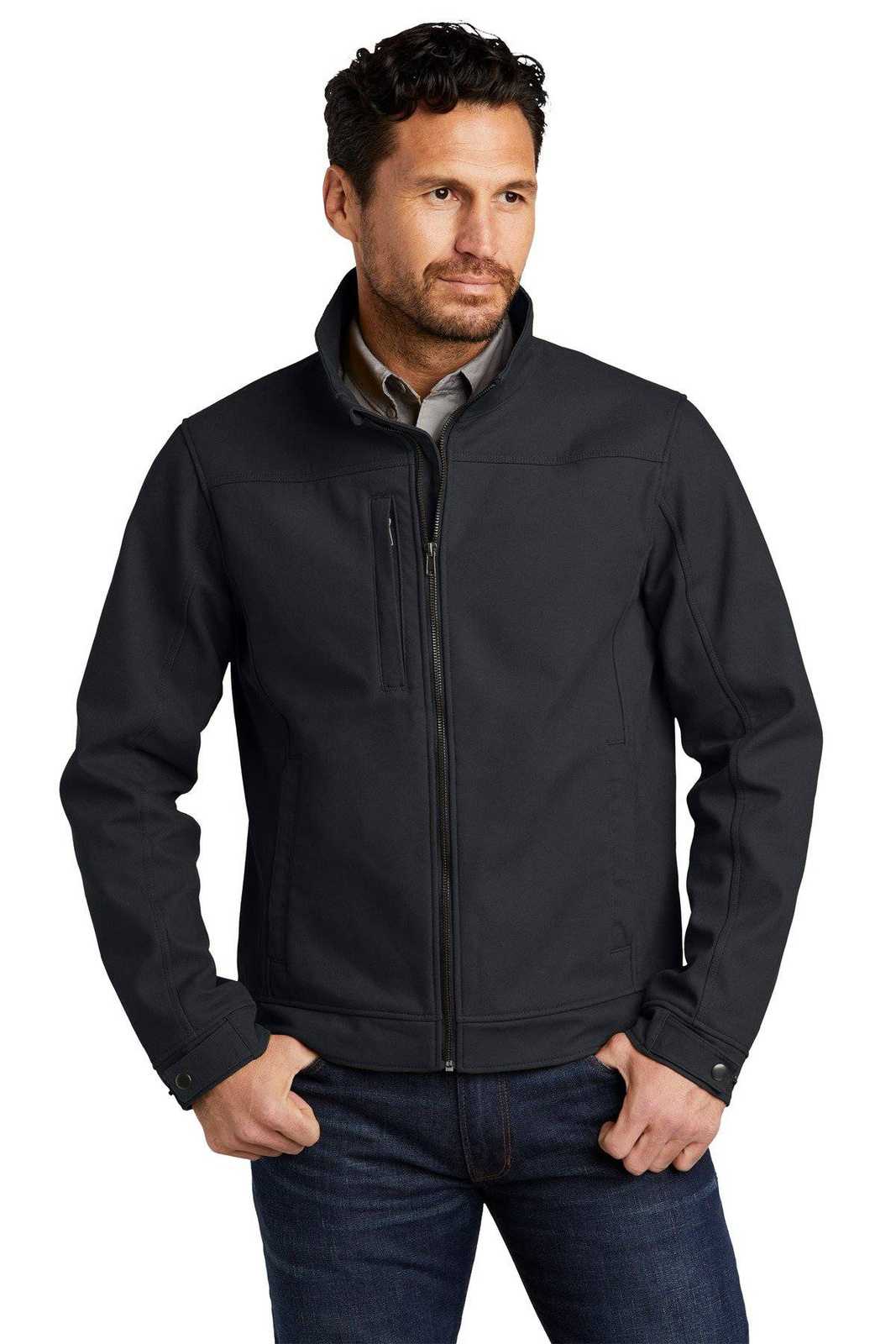 CornerStone CSJ60 Duck Bonded Soft Shell Jacket - Charcoal - HIT a Double - 1
