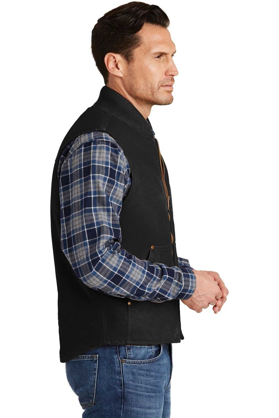 CornerStone CSV40 Washed Duck Cloth Vest - Black - HIT a Double - 3