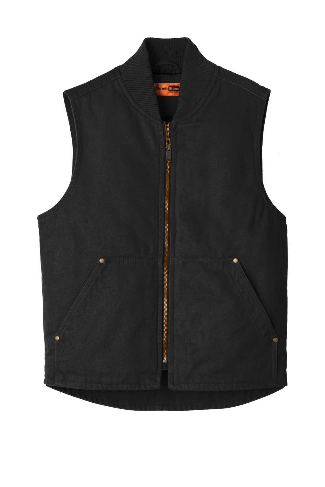CornerStone CSV40 Washed Duck Cloth Vest - Black - HIT a Double - 5