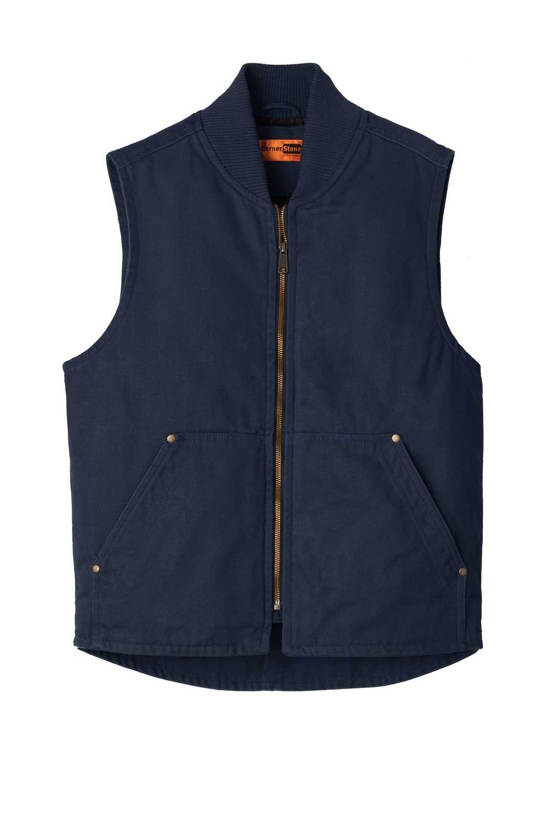CornerStone CSV40 Washed Duck Cloth Vest - Navy - HIT a Double - 5