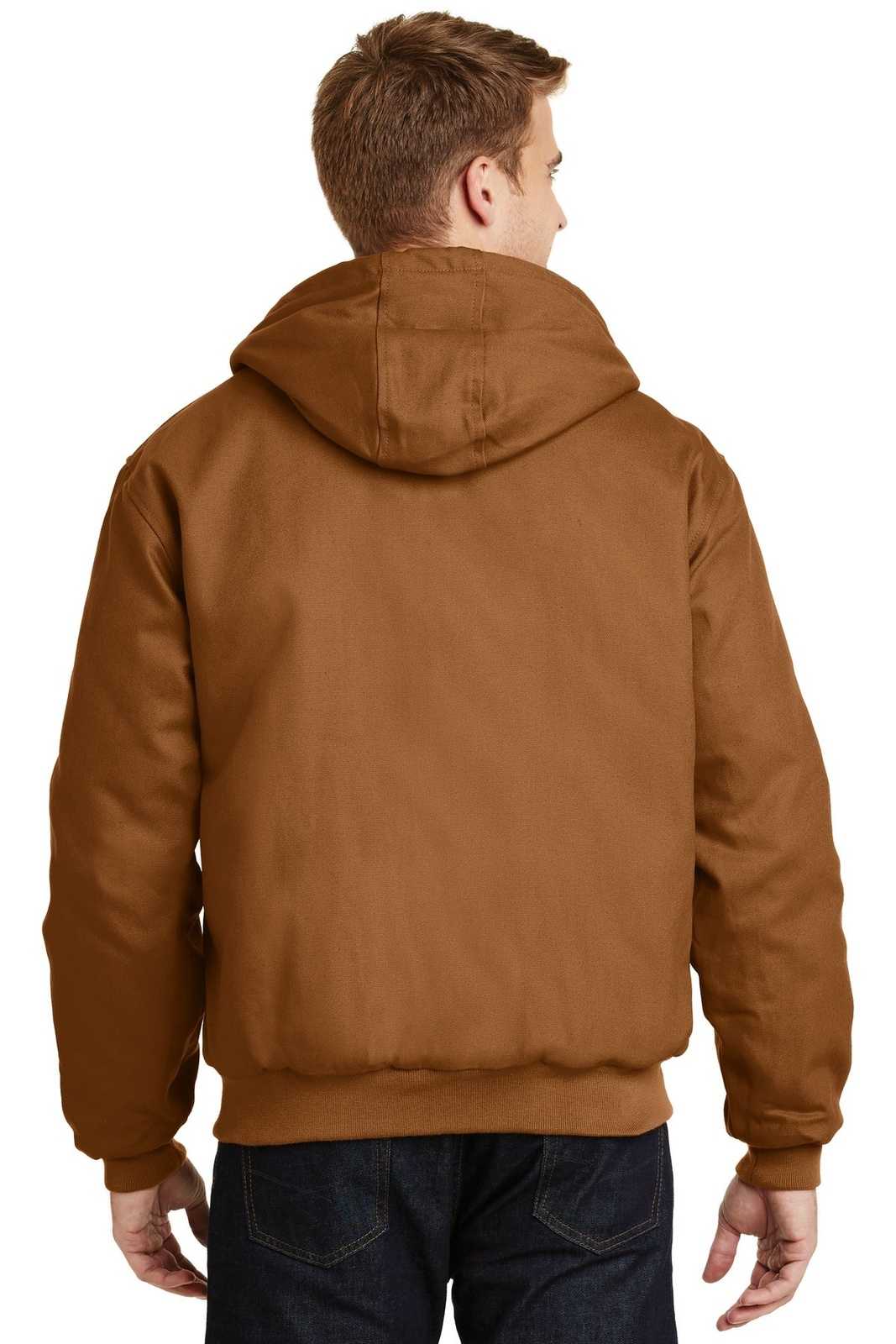 CornerStone J763H Duck Cloth Hooded Work Jacket - Duck Brown - HIT a Double - 2
