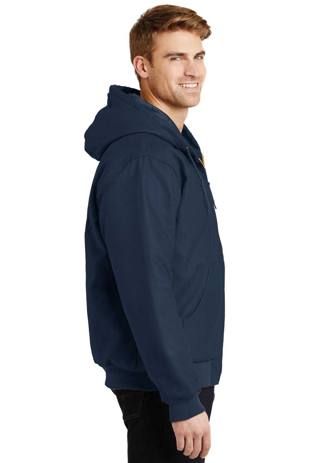 CornerStone J763H Duck Cloth Hooded Work Jacket - Navy - HIT a Double - 3