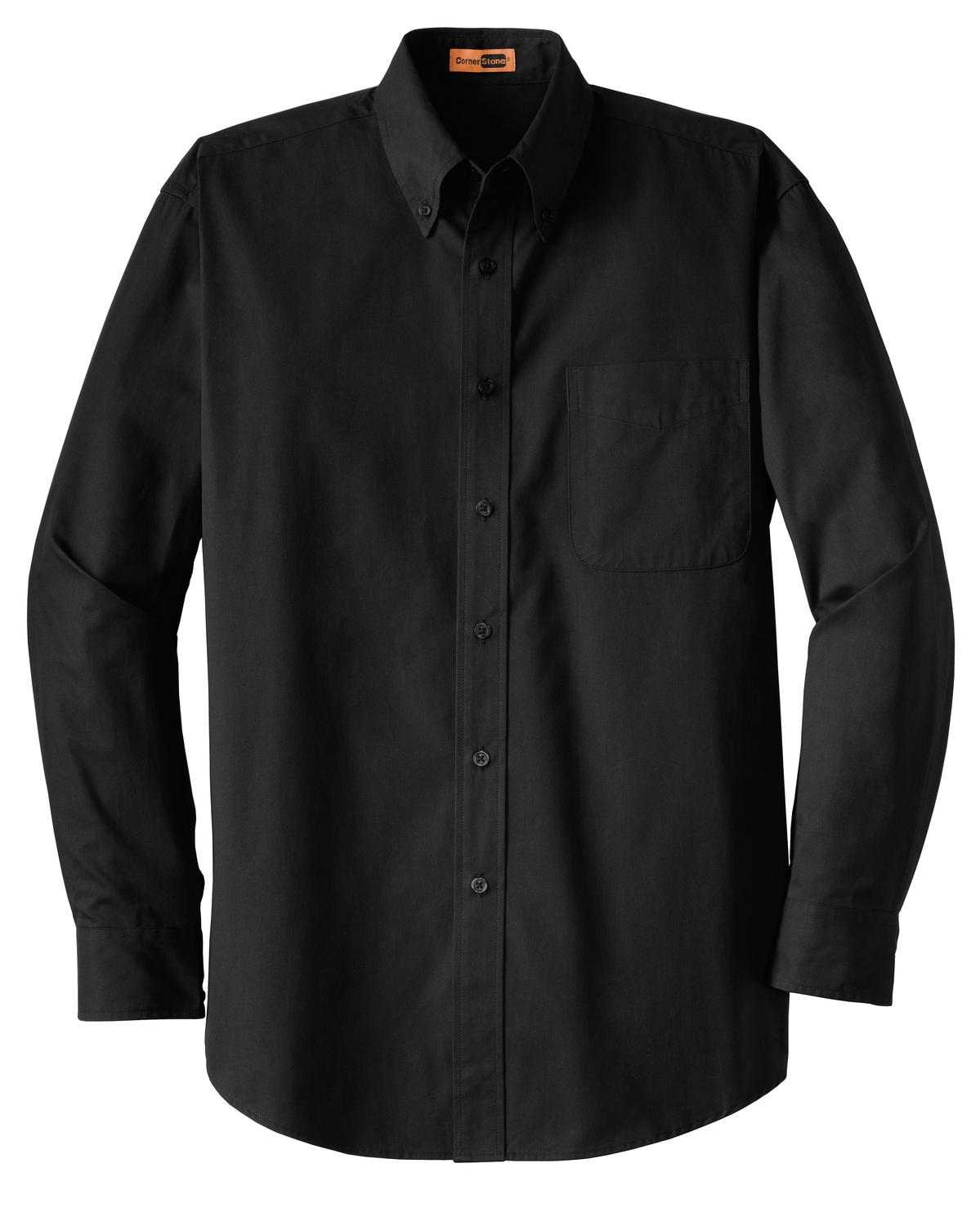 CornerStone SP17 Long Sleeve Superpro Twill Shirt - Black - HIT a Double - 5