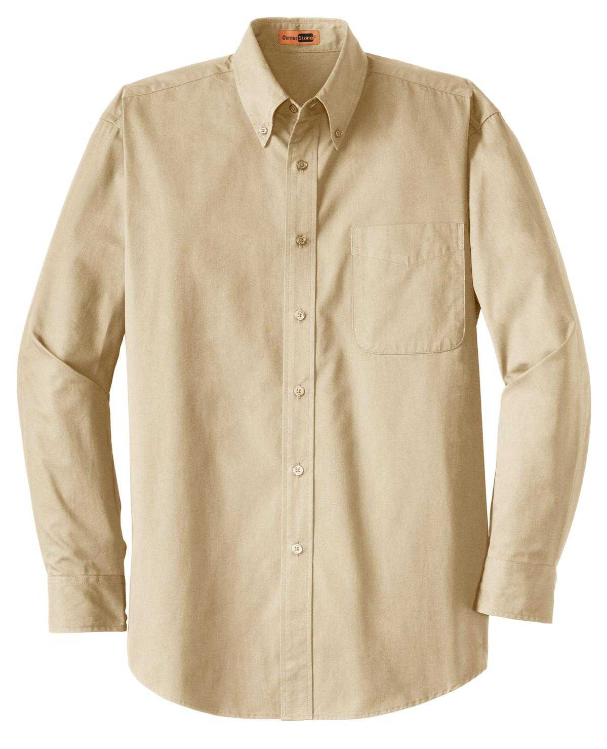 CornerStone SP17 Long Sleeve Superpro Twill Shirt - Stone - HIT a Double - 5
