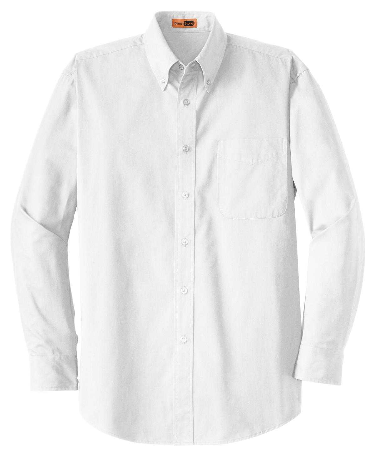 CornerStone SP17 Long Sleeve Superpro Twill Shirt - White - HIT a Double - 5