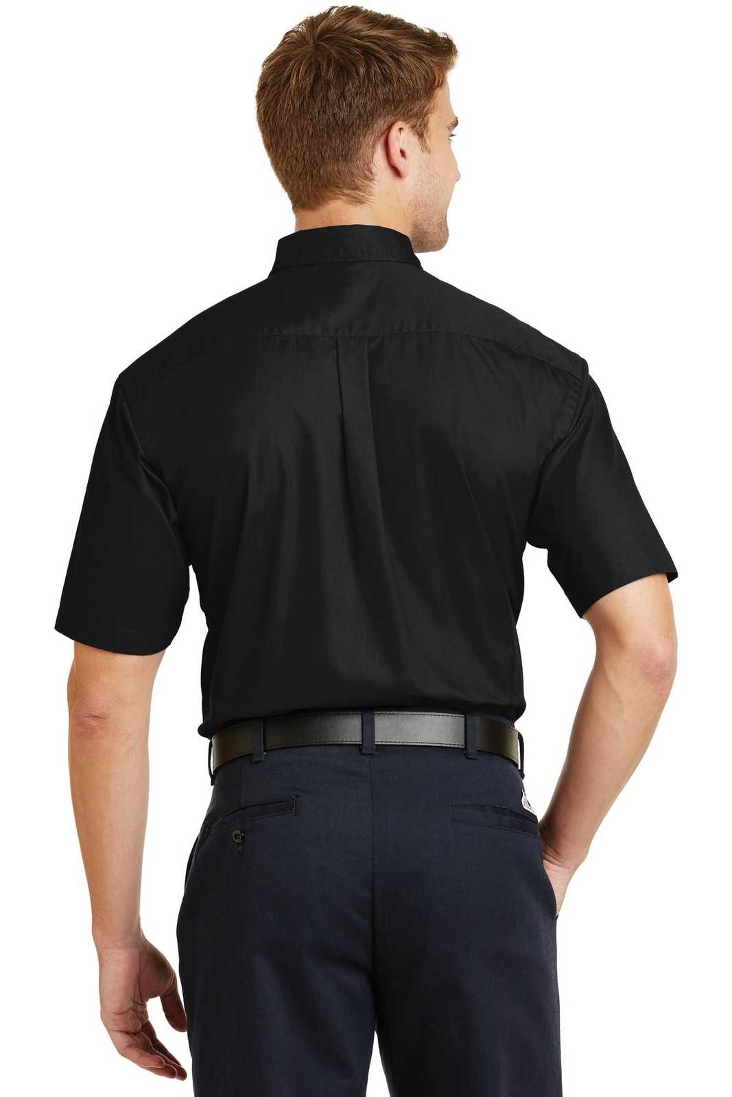 CornerStone SP18 Short Sleeve Superpro Twill Shirt - Black - HIT a Double - 2