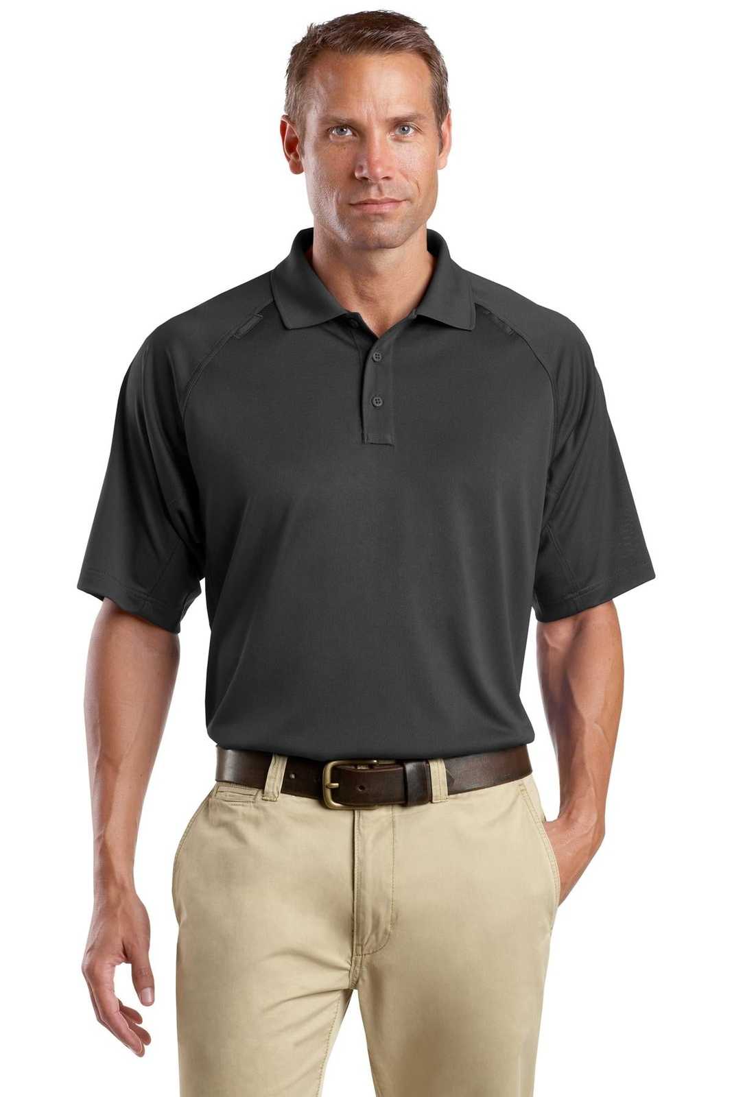 CornerStone TLCS410 Tall Select Snag-Proof Tactical Polo - Charcoal - HIT a Double - 1