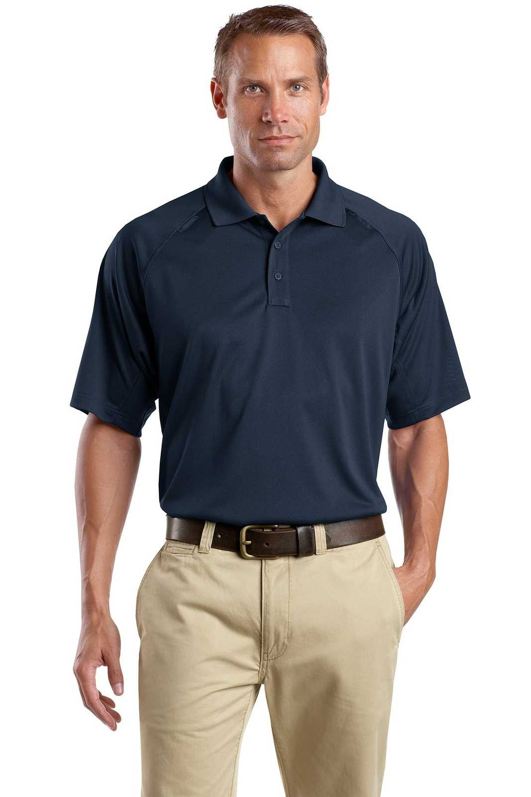CornerStone TLCS410 Tall Select Snag-Proof Tactical Polo - Dark Navy - HIT a Double - 1