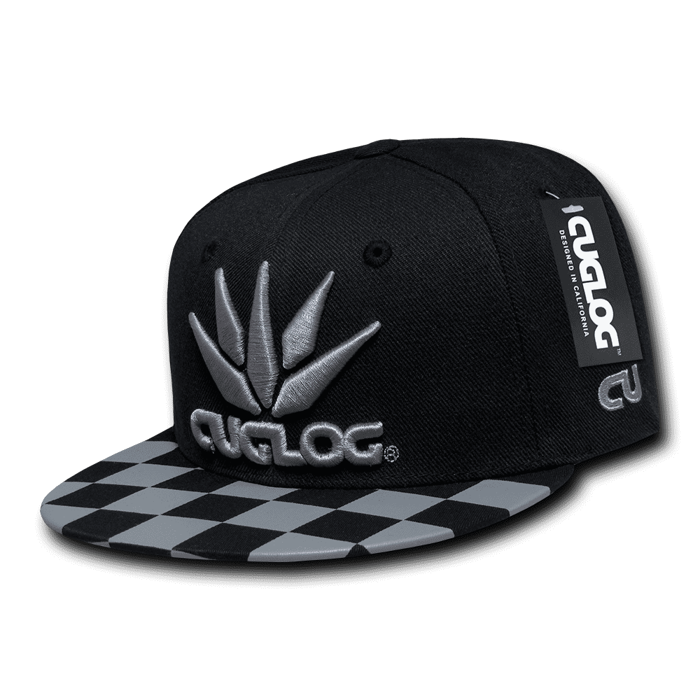 Cuglog C29 CUGLOG Checker Snapback Cap - Black Gray1 - HIT a Double