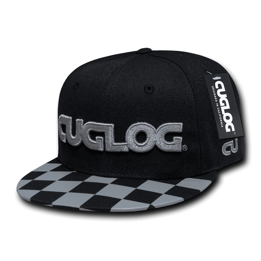 Cuglog C29 CUGLOG Checker Snapback Cap - Black Gray2 - HIT a Double