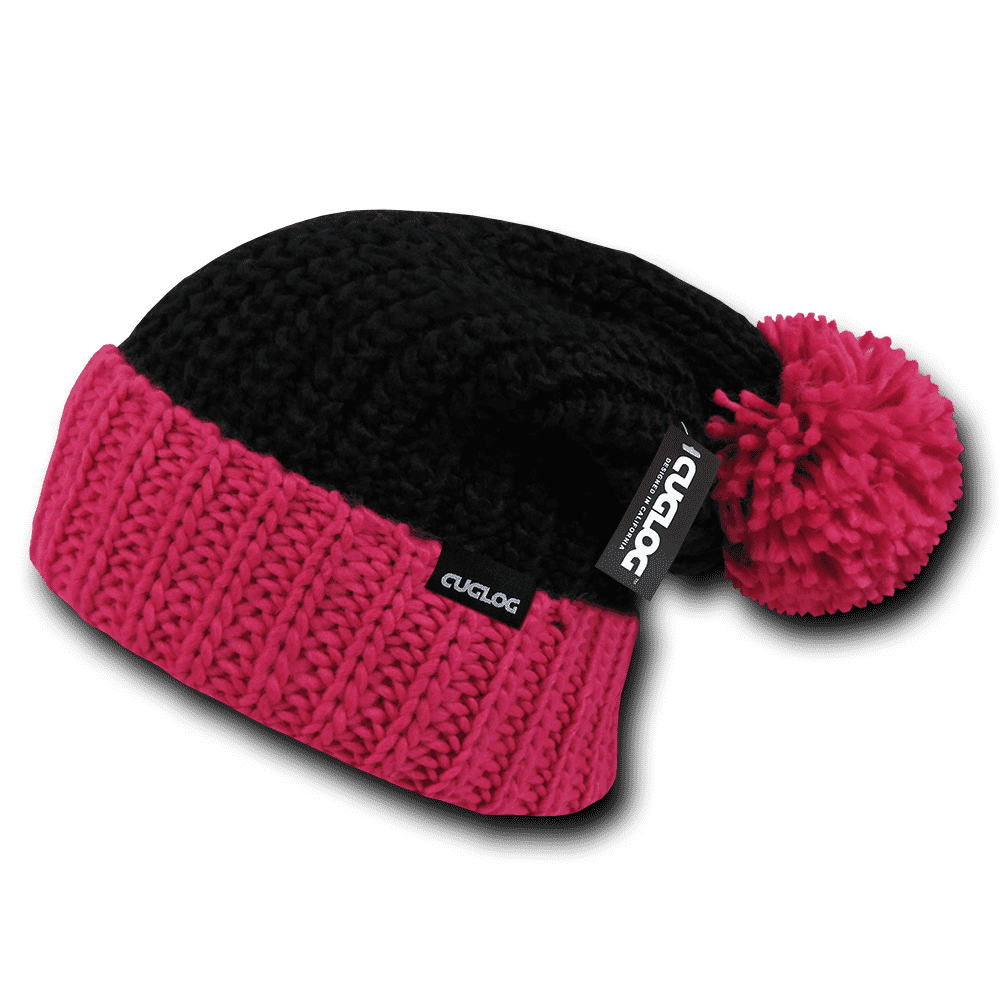 Cuglog K030 Rainier Beanie - Black Hot Pink - HIT a Double