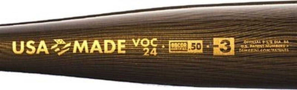 DeMarini 2024 Voodoo One Gold -3 BBCOR Bat WBD2461010 - Black Gold - HIT a Double - 6