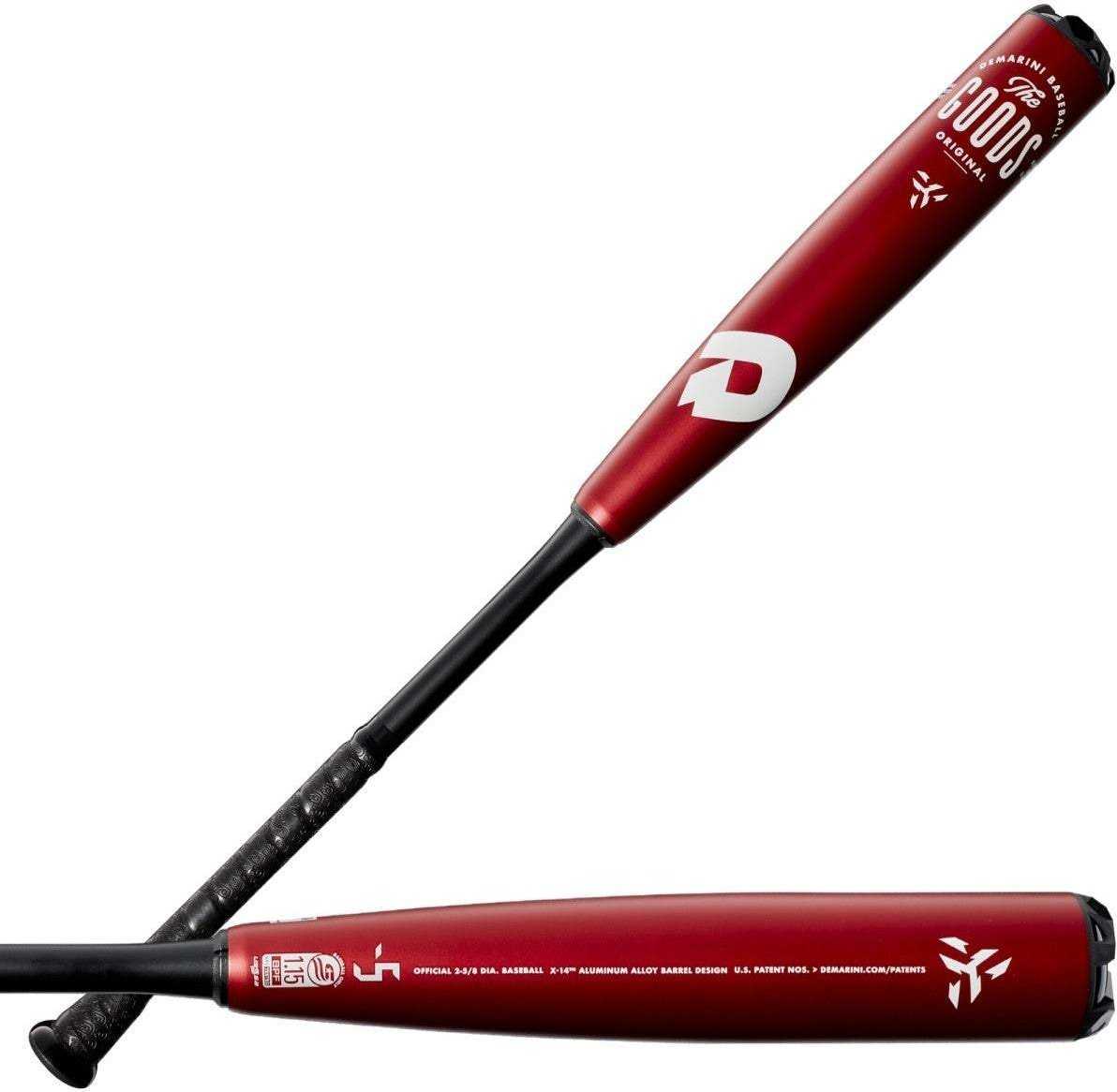 DeMarini 2021 The Goods (-5) USSSA Bat WTDXGB5-21 - Black Red Gold - HIT A Double
