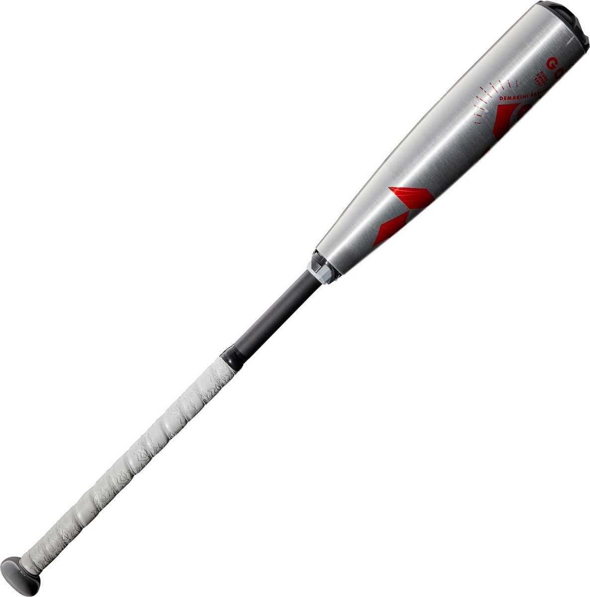 DeMarini 2022 The Goods (-10) USSSA Bat WTDXGBZ-22 - Silver Red - HIT a Double