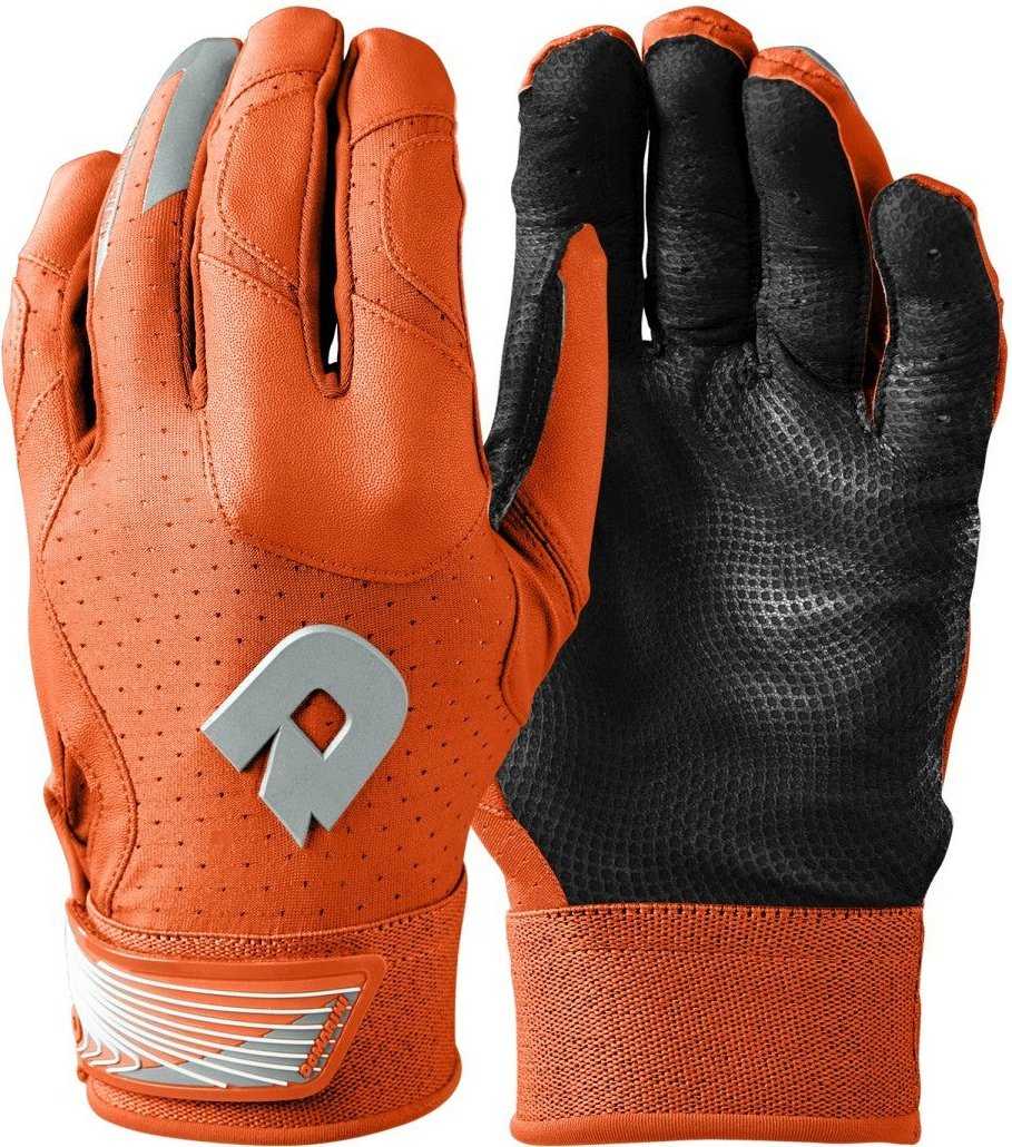 DeMarini CF Adult Batting Gloves - Orange - HIT a Double