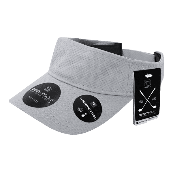 DeckyGolf 6204 Dimple Patterned Sun Visors - Gray - HIT a Double