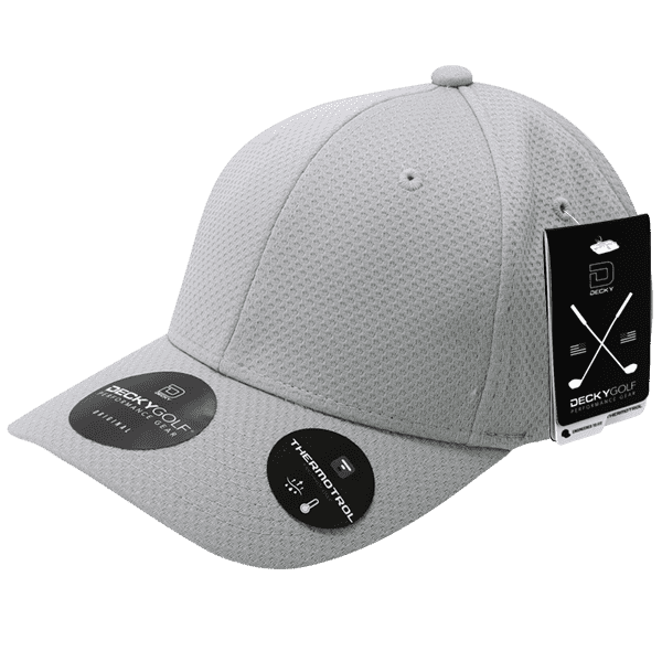 DeckyGolf 6205 Dimple Patterned L/C Relaxed Cap - Gray - HIT a Double
