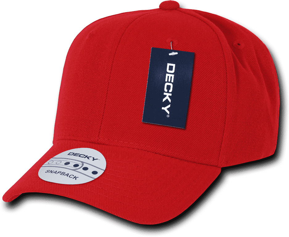 Decky 1015 Curved Bill Baseball Cap - Red - HIT A Double