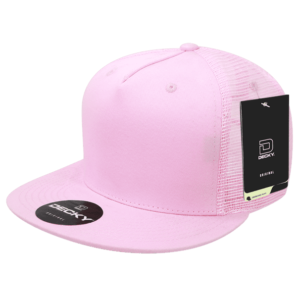 Decky 1040 Classic 5 Panel Cot. Trucker Cap - Pink - HIT a Double