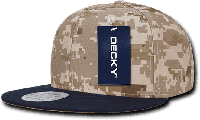 Decky 1047 Digital Camo Snapback Cap - Navy Desert Camo - HIT a Double - 1
