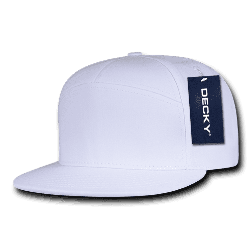 Decky 1098 7 Panel Cotton Snapback Cap - White - HIT a Double