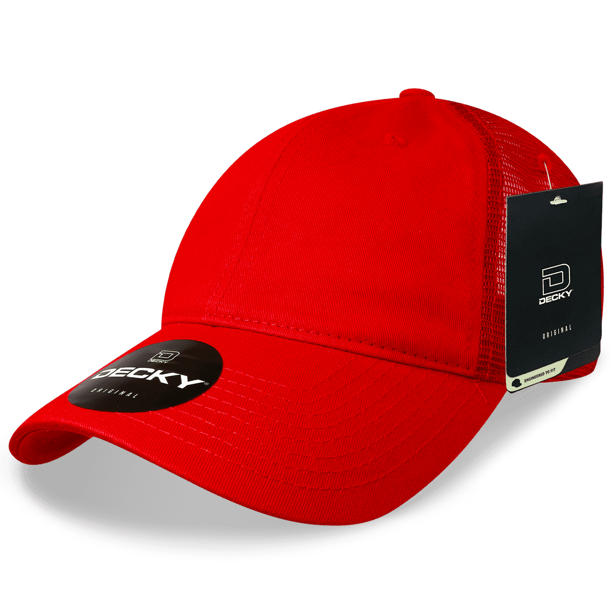 Decky 120 Relaxed Trucker Cap - Red - HIT a Double