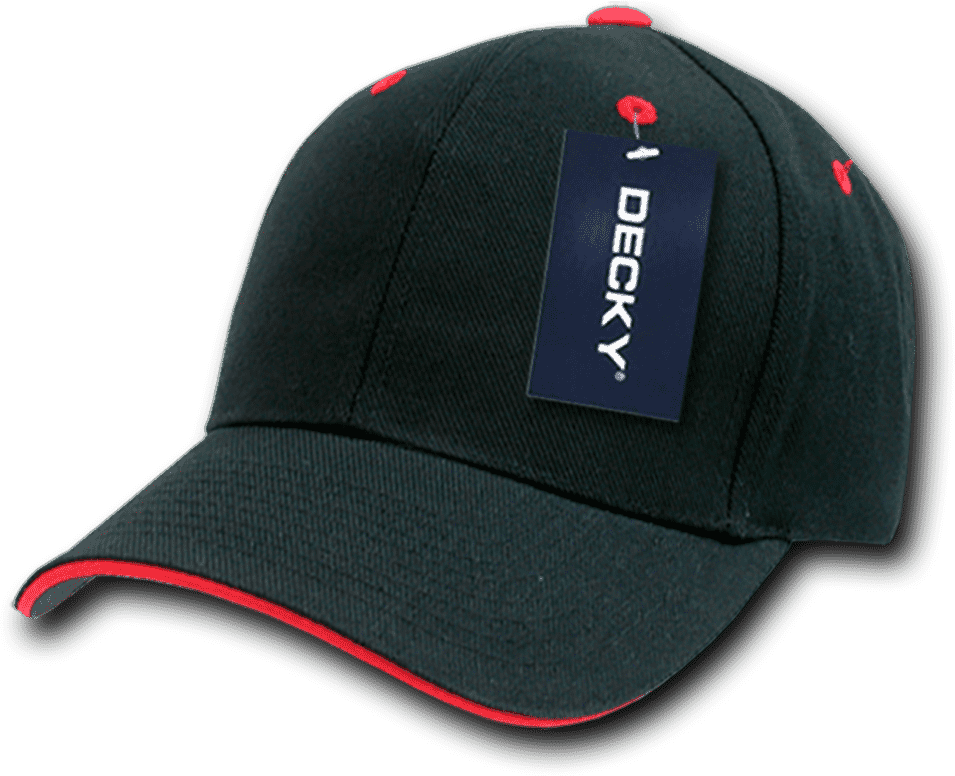 Decky 2003 Sandwich Visor Baseball Cap - Black Red - HIT a Double